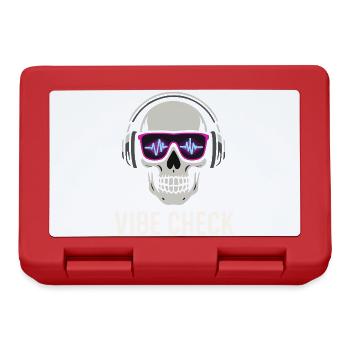 Crâne Neon Vibe Check – Skull Edition - Boîte à goûter - rouge - Devant