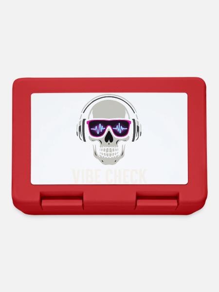 Crâne Neon Vibe Check – Skull Edition - Lunchbox - red