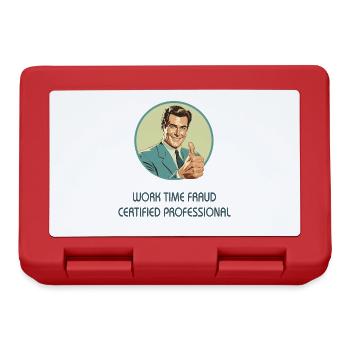 Fraude en matière de temps de travail – Professionnel certifié - Boîte à goûter - rouge - Devant