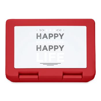 Happy Bullmastiff Life - Lunchbox - red - Front