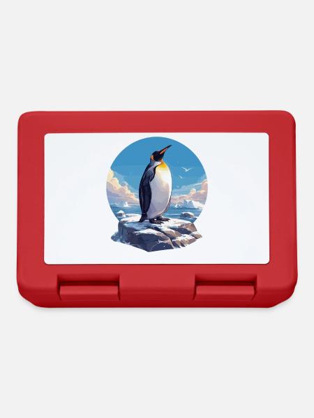 Pinguine Pinguin - Brotdose - Rot