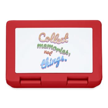 Collect Memories Not Things - Lunchbox - red - Front