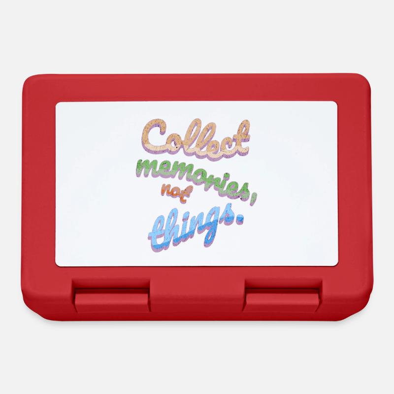 Collect Memories Not Things - Lunchbox - red