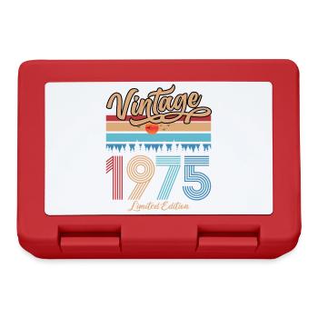 1975 Vintage Original Geburtstag Retro Geschenk - Brotdose - Rot - Vorne