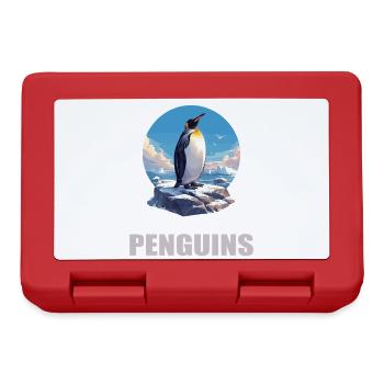 Pingouins Pingouin - Boîte à goûter - rouge - Devant