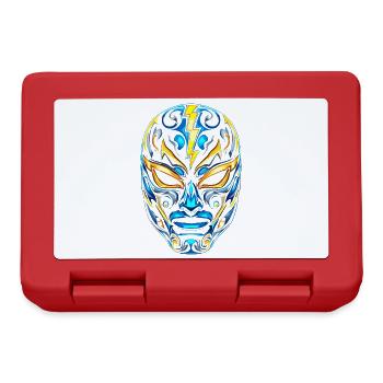 Masques Flash Lucha Bleu Néon Or - Boîte à goûter - rouge - Devant