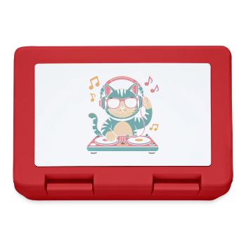 DJ Cat - Boîte à goûter - rouge - Devant