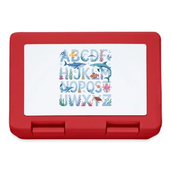 ABC Underwater World Alphabet Apprendre Fun pour - Boîte à goûter - rouge - Devant