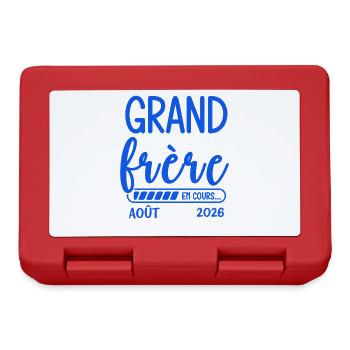 Big Brother August 2026 Schwangerschaftsankündigung Geschenk - Brotdose - Rot - Vorne