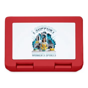 Je soutiens le bootleg inportable du sport féminin - Boîte à goûter - rouge - Devant