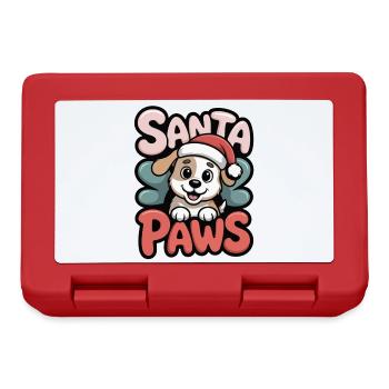 Santa Paws – Cute Christmas Dog, Gift - Lunchbox - red - Front