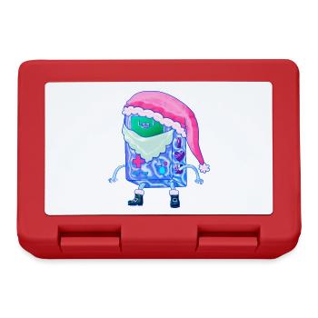 Weihnachts Game Konsole Kawaii Robot Santa - Brotdose - Rot - Vorne