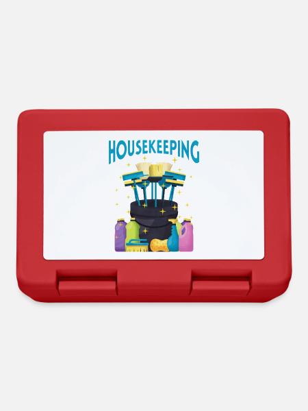 Équipe de nettoyage Motif Entretien ménager - Boîte à goûter - rouge