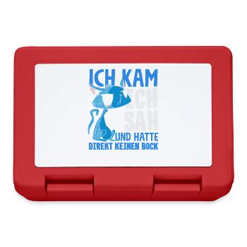 Funny Cat No Motivation Saying - Lunchbox - red - Front