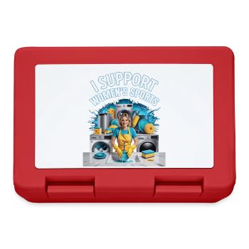 Je soutiens le bootleg inportable du sport féminin - Boîte à goûter - rouge - Devant