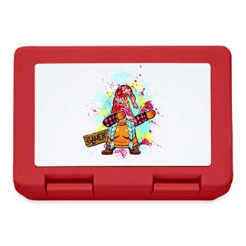 GAMER WICHTEL Dab Graffiti Zockerin Xmas Frauen - Brotdose - Rot - Vorne