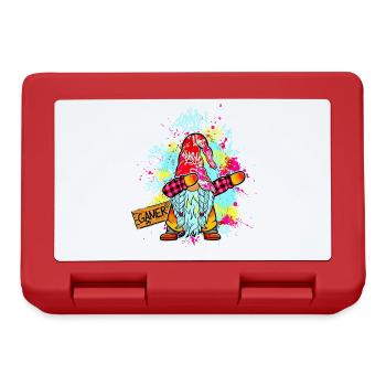 GAMER WICHTEL Dab Graffiti Zocker Gnom  - Brotdose - Rot - Vorne