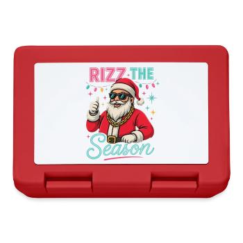 Rizz The Season Santa Claus Weihnachtsmann - Brotdose - Rot - Vorne