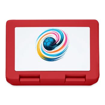 Balle néon de handball, lancer tourbillon coloré, dynamique - Boîte à goûter - rouge - Devant