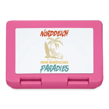 NORDDEICH EST MON PARADIS NORDIQUE Drôle - Boîte à goûter - rose - Devant