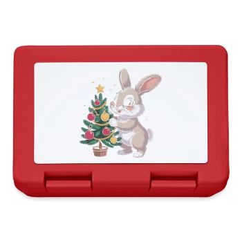 Easter bunny decorates tree - Lunchbox - red - Front