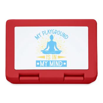 Yoga Playground In My Mind Funny Yoga - Brotdose - Rot - Vorne