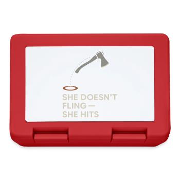 Cadeau de lancer de hache pour femmes Machines à sous I - Boîte à goûter - rouge - Devant