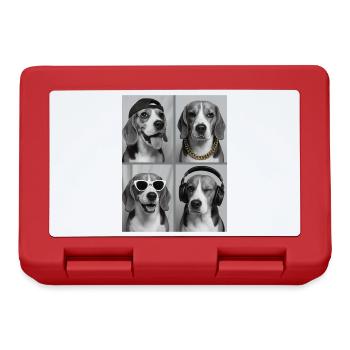 Beagle - Brotdose - Rot - Vorne