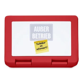 Technicien hors service informe le bureau des paresseux - Boîte à goûter - rouge - Devant