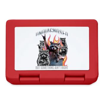 Funny Raccoon - Brotdose - Rot - Vorne
