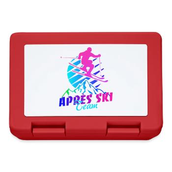 Après l’équipe de ski, sports d’hiver, vacances de ski, années 80 - Boîte à goûter - rouge - Devant