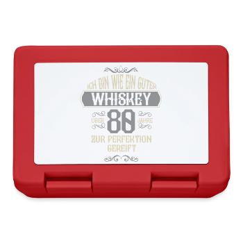 80. Geburtstag 80 Jahre alt Spruch Geschenk - Brotdose - Rot - Vorne