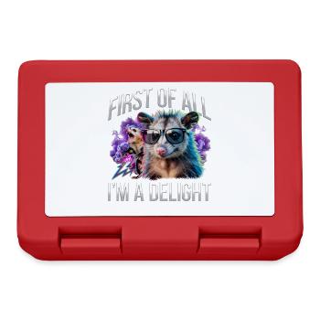 Funny Opossum - Lunchbox - red - Front