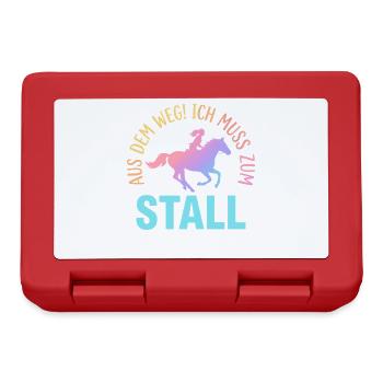 Riding Rider Out of the way I have to go to the stable - Lunchbox - red - Front