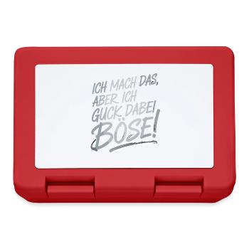  Ich Mach Das Aber Ich Guck Dabei Böse Lustiger - Brotdose - Rot - Vorne