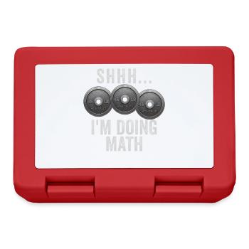 Chut... Je fais des calculs en poids à la salle de sport – l - Boîte à goûter - rouge - Devant