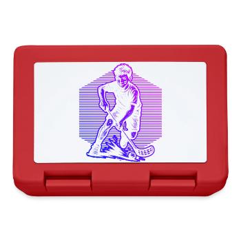 Floorball Illustration für Unihockey - Brotdose - Rot - Vorne