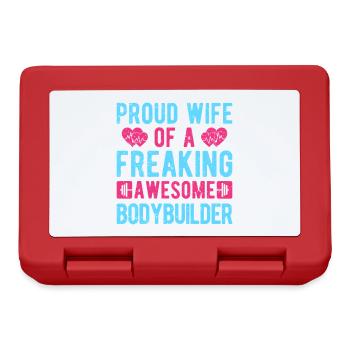 Motivation en forme : Fière épouse d’un bodybuilder cadeau - Boîte à goûter - rouge - Devant