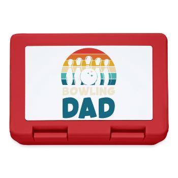 Bowling Dad Retro-Design - Brotdose - Rot - Vorne