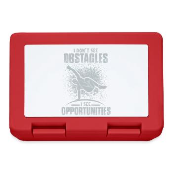 Parkour I Don't See Obstacles I See Opportunities - Lunchbox - red - Front