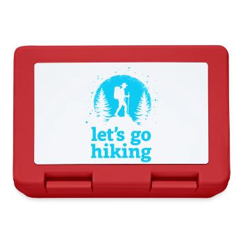 Let's go hiking mountaineer hiker silhouette - Lunchbox - red - Front