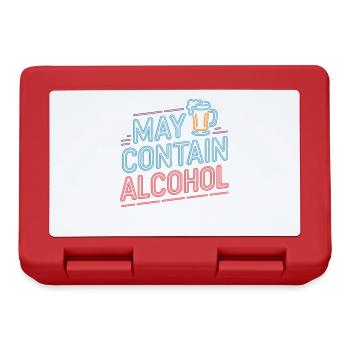 May Contain Alcohol Alkohol Mallorca Saufen JGA - Lunchbox - red - Front