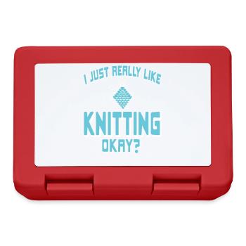 I Just Really Like Knitting Funny Yarn Hobby - Brotdose - Rot - Vorne