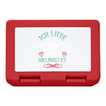 J’adore mon Bullmastiff - Boîte à goûter - rouge - Devant