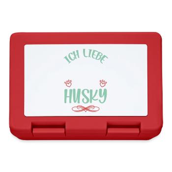 I love my husky angel wings - Lunchbox - red - Front