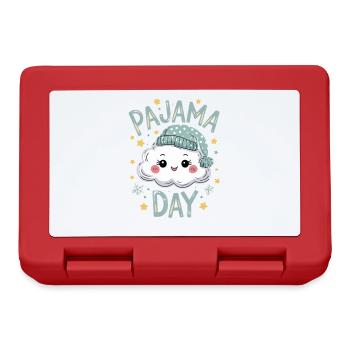  Pajama Day Süße Wolkenfigur Mit Schlafmütze Für - Brotdose - Rot - Vorne