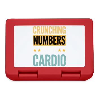 Crunching Numbers - Cardio Financial Humor - Lunchbox - red - Front