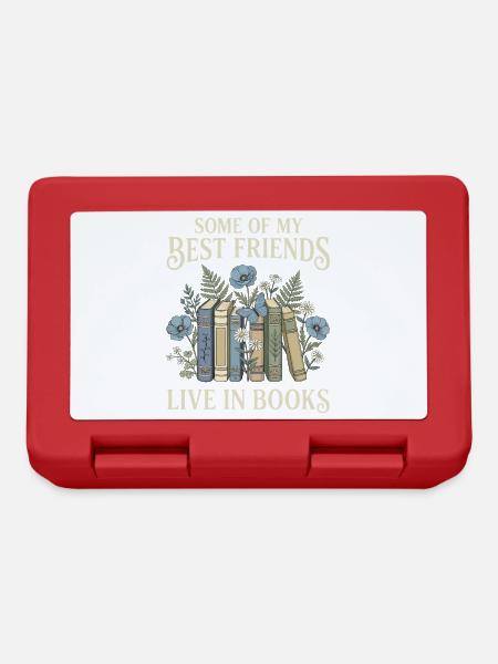 Book Lover Vintage Botanical Friends - Lunchbox - red