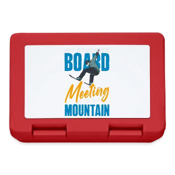 Snowboarding Snowboard Meeting Chairlift - Lunchbox - red - Front