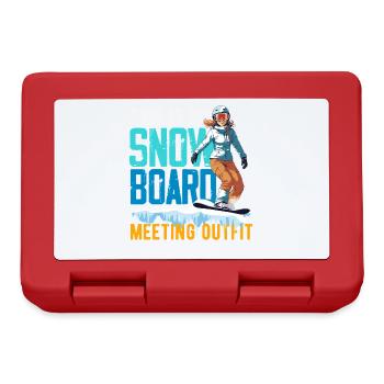 Snowboarding Snowboard Meeting Chairlift - Lunchbox - red - Front